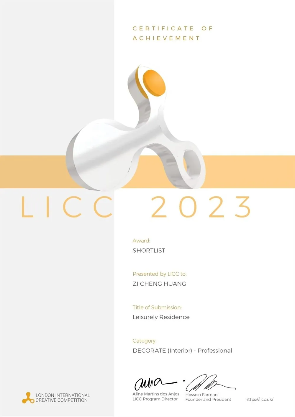 LICC 2023 Shortlist — Leisurely Residence
