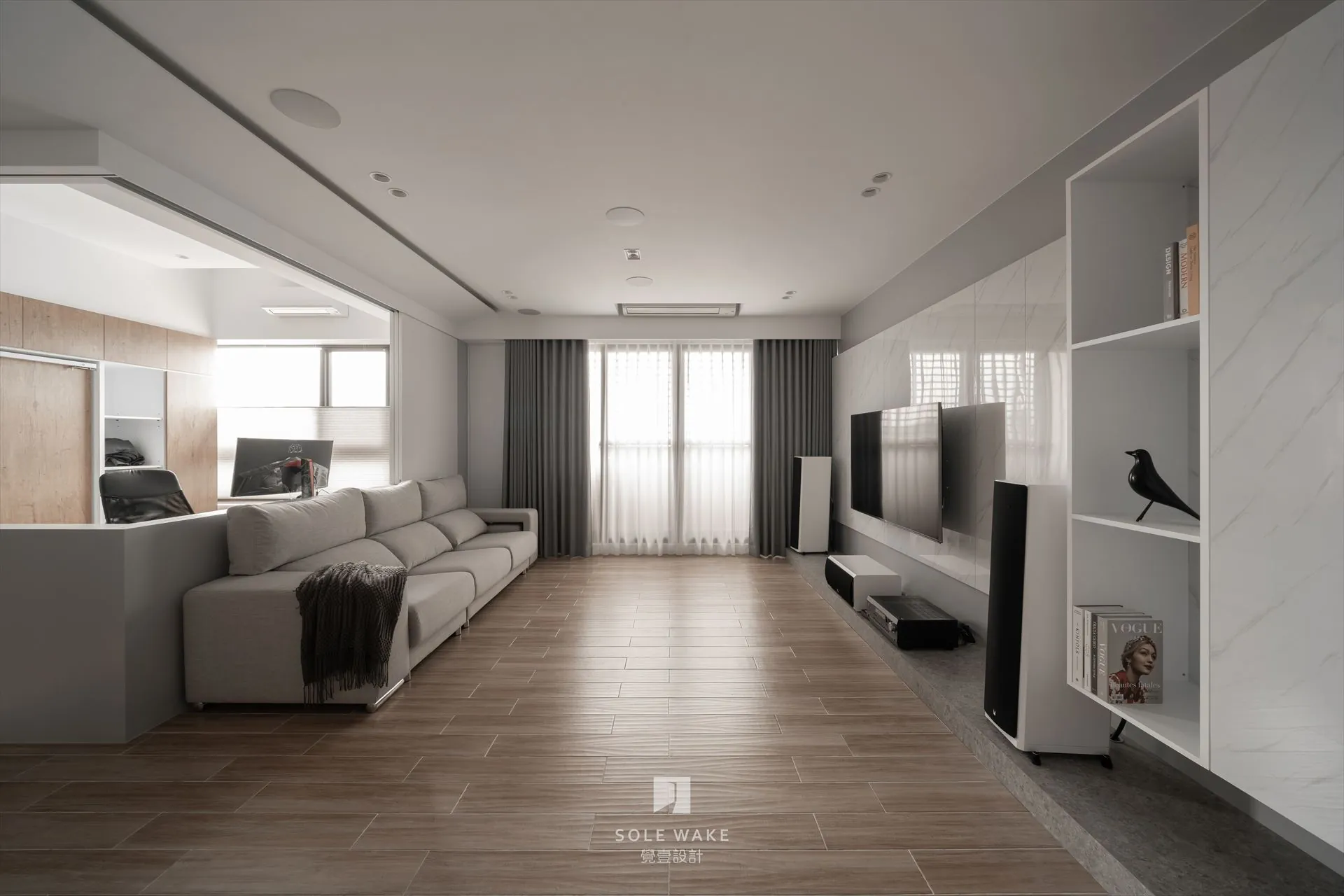 苗栗縣頭份 成屋裝修 室內設計實景 — 覺壹設計 Woodgrain